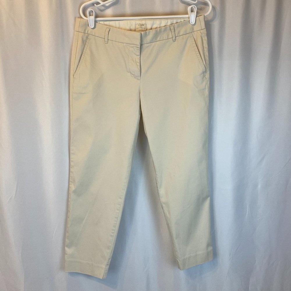 J. Crew Skimmer Pants in Beige, Size 8.
